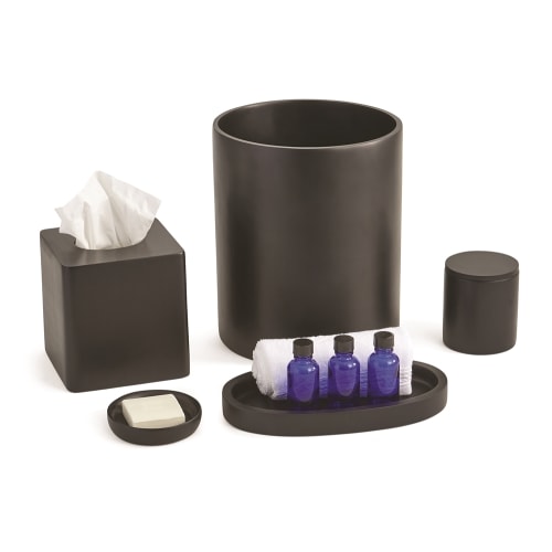 Cortland Collection, Boutique Tissue Box Cover, Matte Black